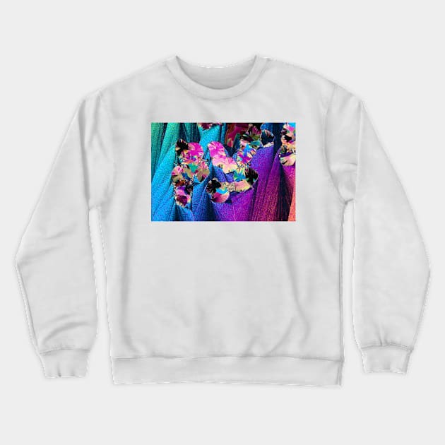 PLM of crystals of progesterone (A618/0155) Crewneck Sweatshirt by SciencePhoto